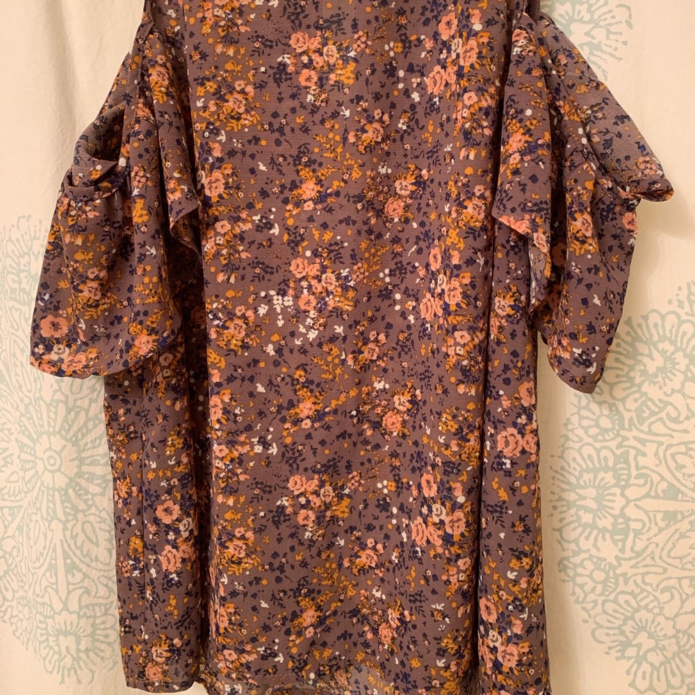 target floral cold shoulder top